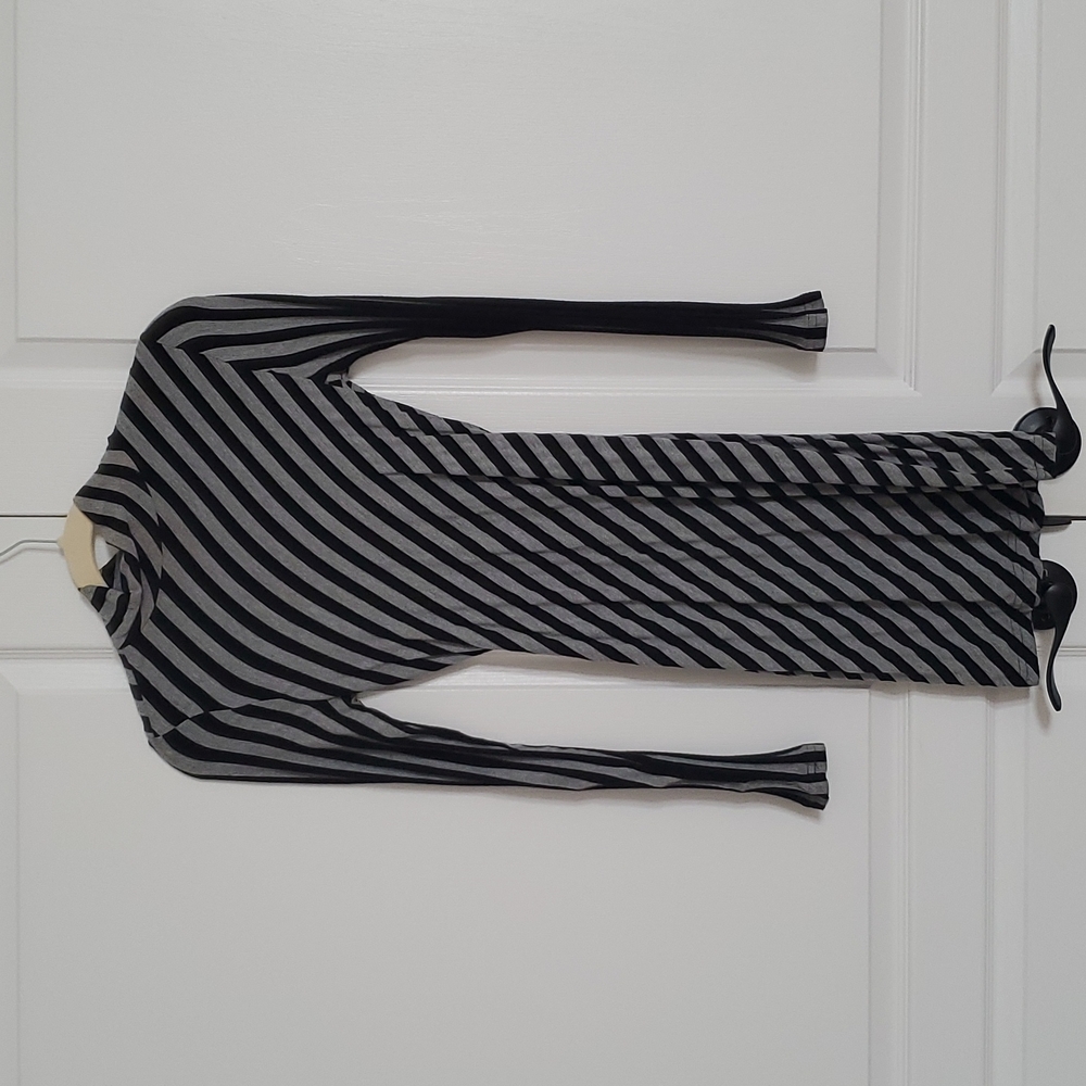 Guess Mock Neck Striped Backless Dress